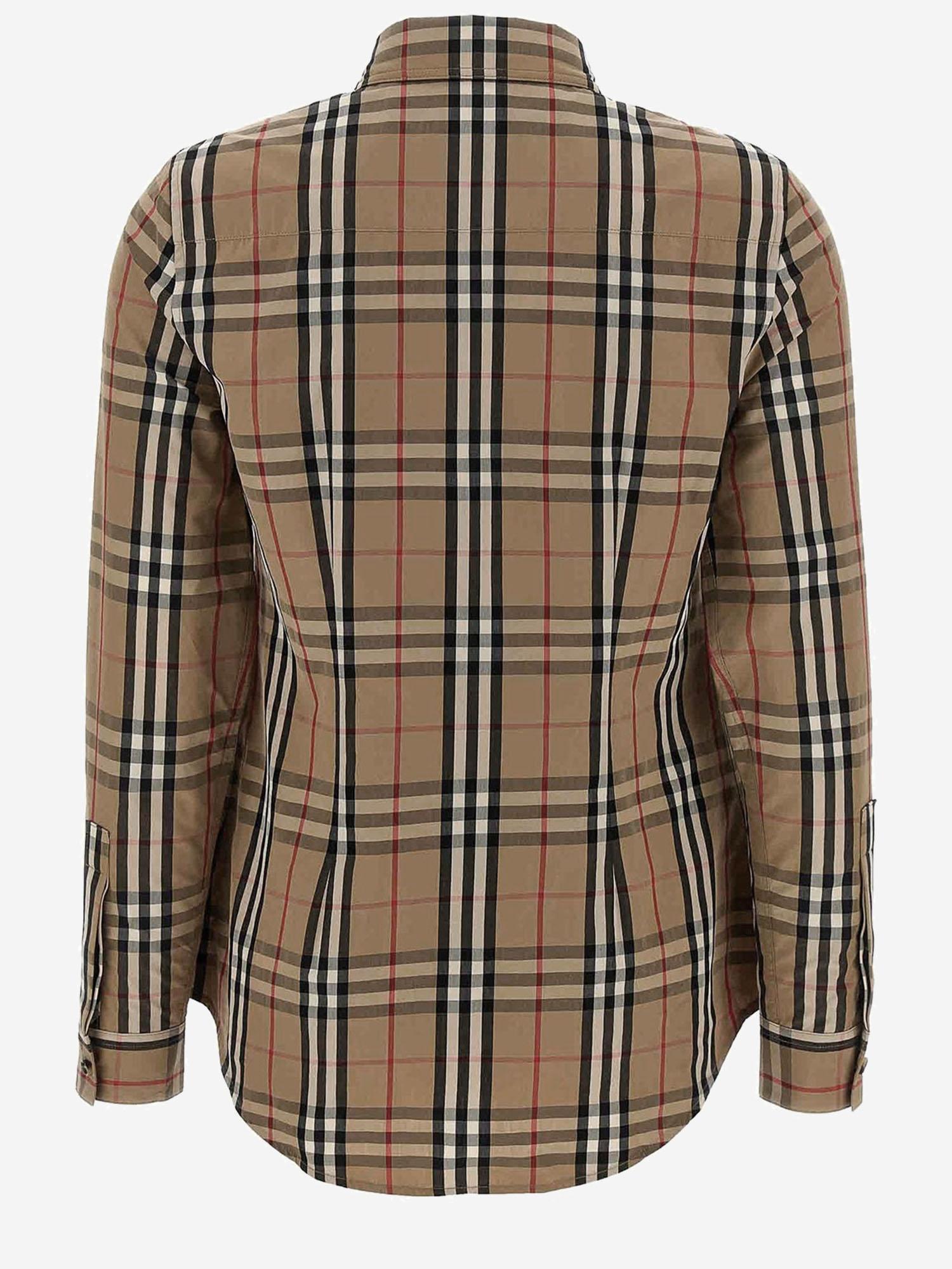 CAMICIA IN COTONE CON MOTIVO CHECK 8111847 ARCHIVEBEIGEIPCHK BURBERRY 
