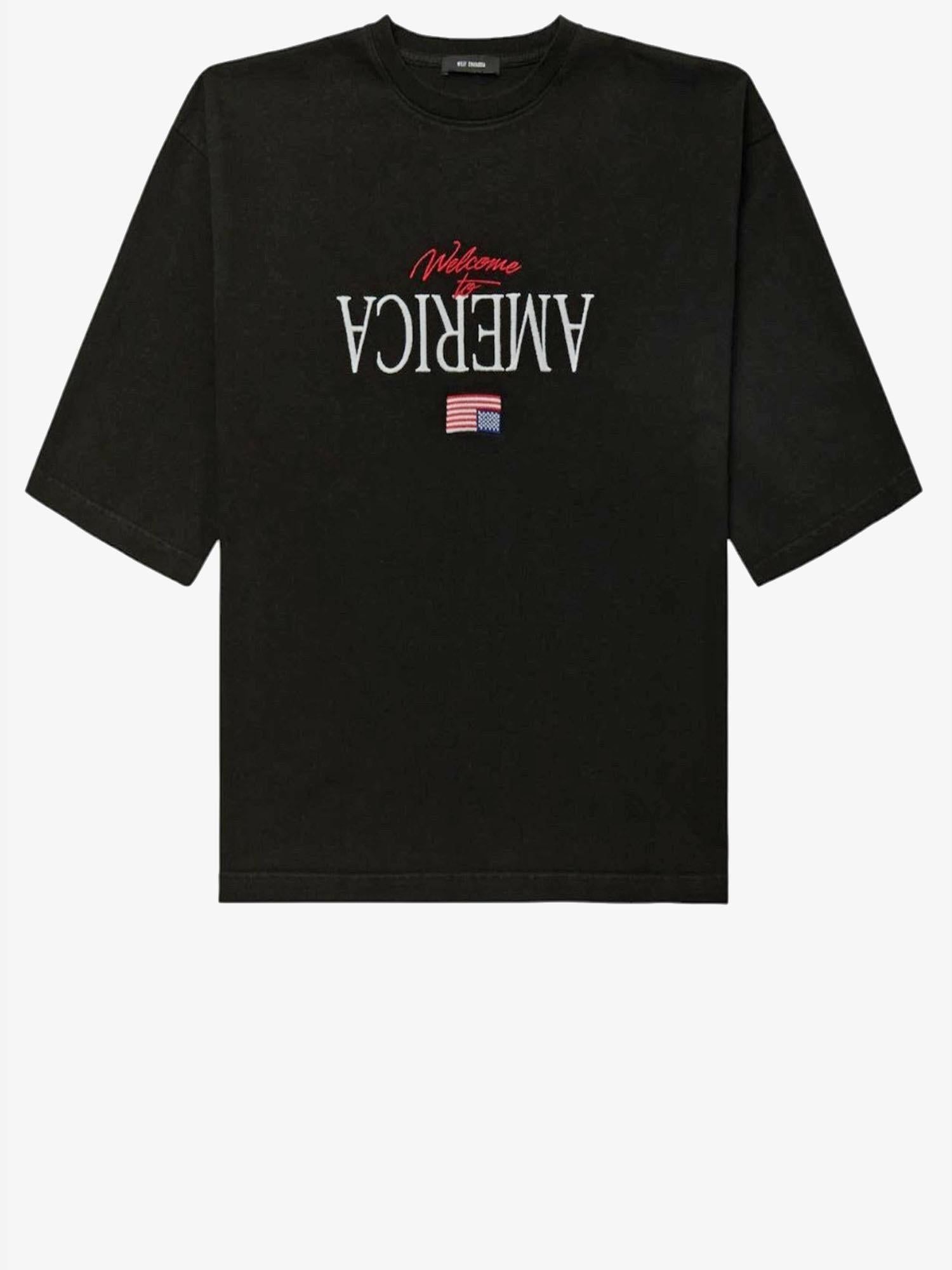 T-SHIRT IN COTONE CON RICAMO FRONTALE WCJSY0220 001 WILLY CHAVARRIA 