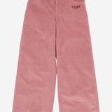 PANTALONI IN VELLUTO A COSTE JFF380 AYMCF1T6P FENDI KIDS 