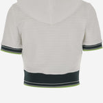 TOP HIPPIE TENNIS IN MISTO COTONE STRETCH WS25JTP354 01 CASABLANCA 