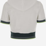 TOP HIPPIE TENNIS IN MISTO COTONE STRETCH WS25JTP354 01 CASABLANCA 
