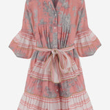 ABITO IN COTONE CON MOTIVO floreale NEWTOILE 04STRAWBERRYGREY PEPS CANNES 