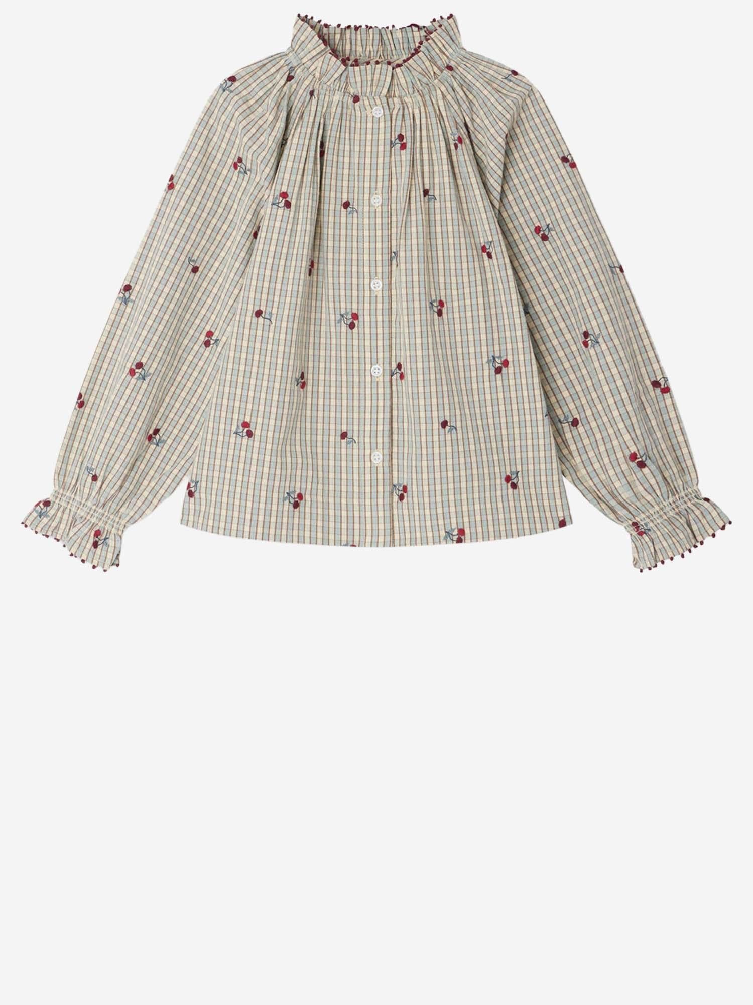 CAMICETTA JORDANA CON VOLANT IN COTONE W05GBLW00016 310A BONPOINT KIDS 