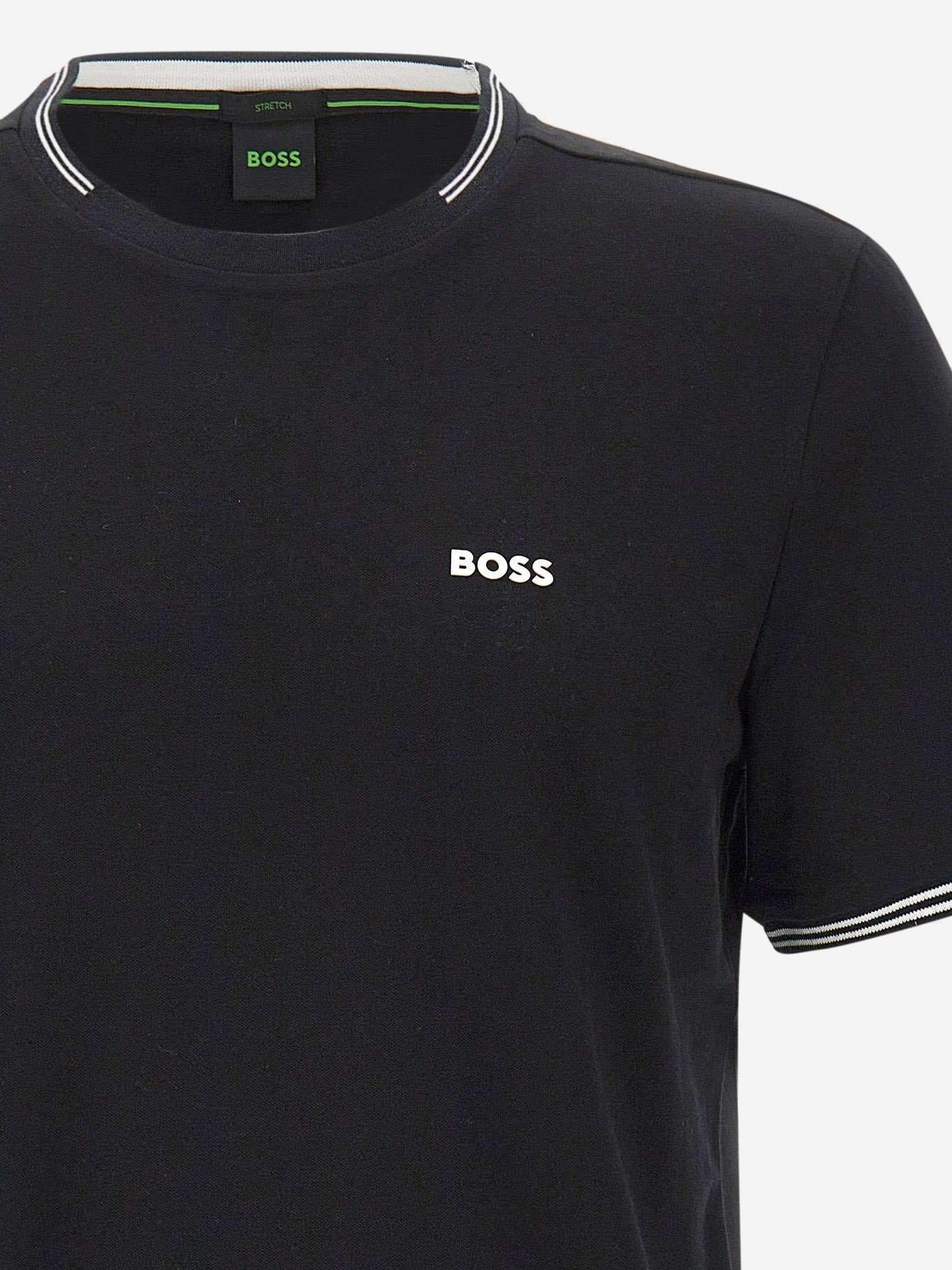 T-SHIRT IN COTONE STRETCH CON LOGO 50521245 001 HUGO BOSS 