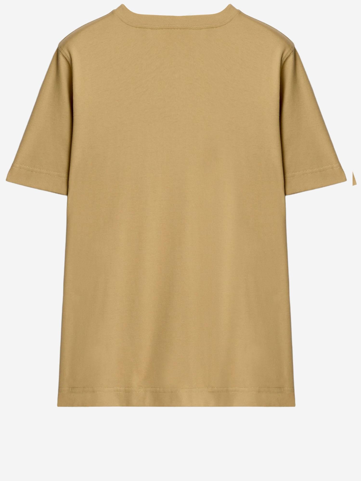 T-SHIRT IN COTONE CON LOGO 8118975 FLAX BURBERRY 