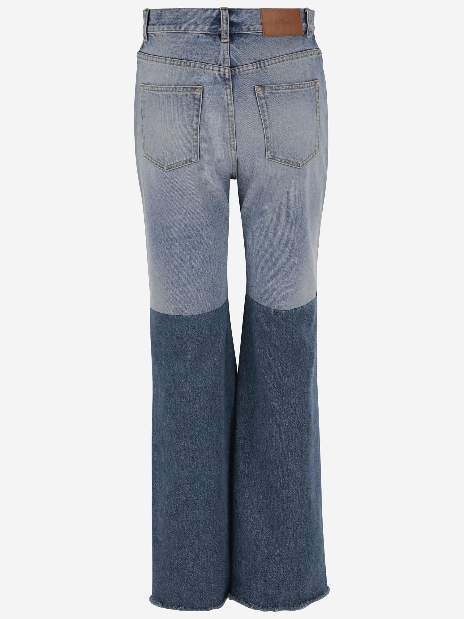 JEANS PATCHWORK IN DENIM DI COTONE CH24WDP14159 4ZD CHLOE 