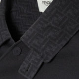 CAPPA FF IN LANA E SETA CON BOTTONI IN MADREPERLA FF6144 A5HDF1FL8 FENDI 