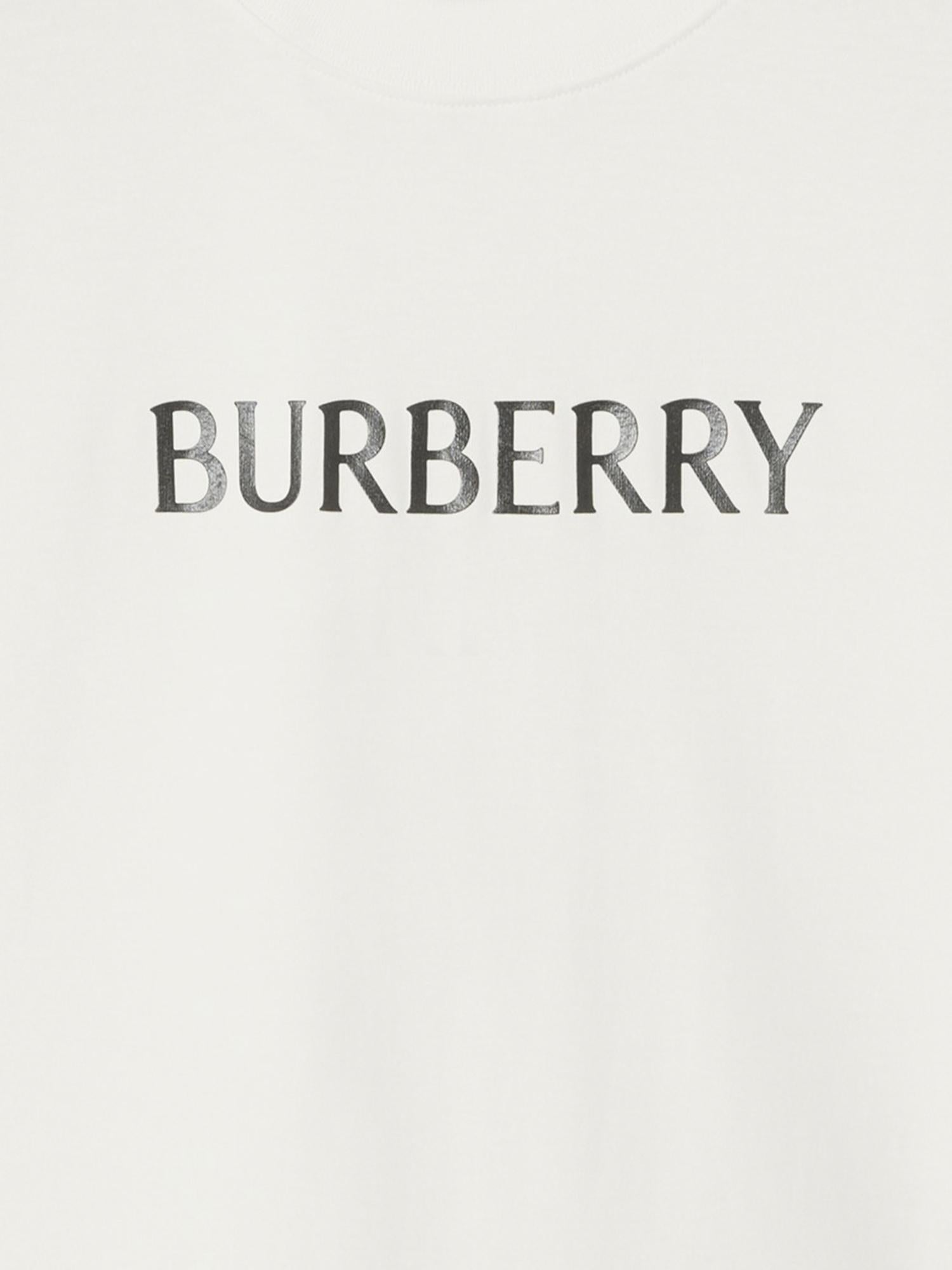 T-SHIRT IN COTONE CON LOGO 8122389 CHALK BURBERRY 