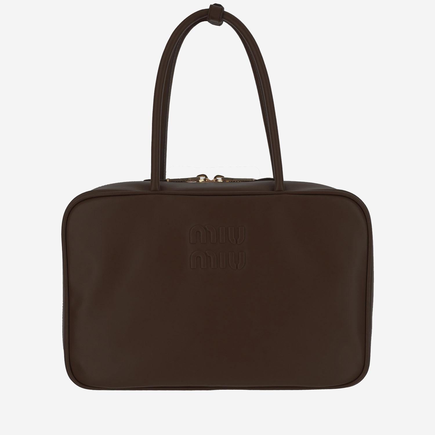 BORSA BEAU IN PELLE 5BB117 2CRWF0NBL MIU MIU 