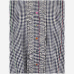 CAMICIA A QUADRI IN misto seta COTONE DLWPSSFF01 WHITEBLU PERO 