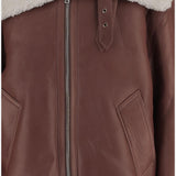 GIACCA IN PELLE CON LOGO UE54JA140C BROWN VETEMENTS 