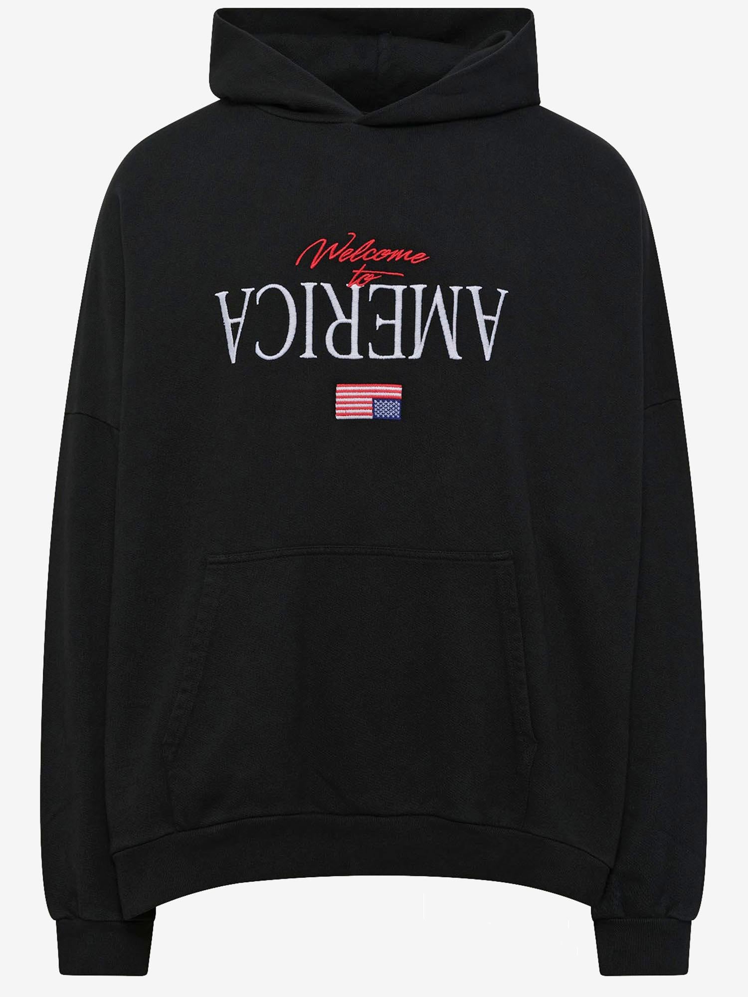 FELPA IN COTONE CON RICAMO FRONTALE WCJSY0241 001 WILLY CHAVARRIA 