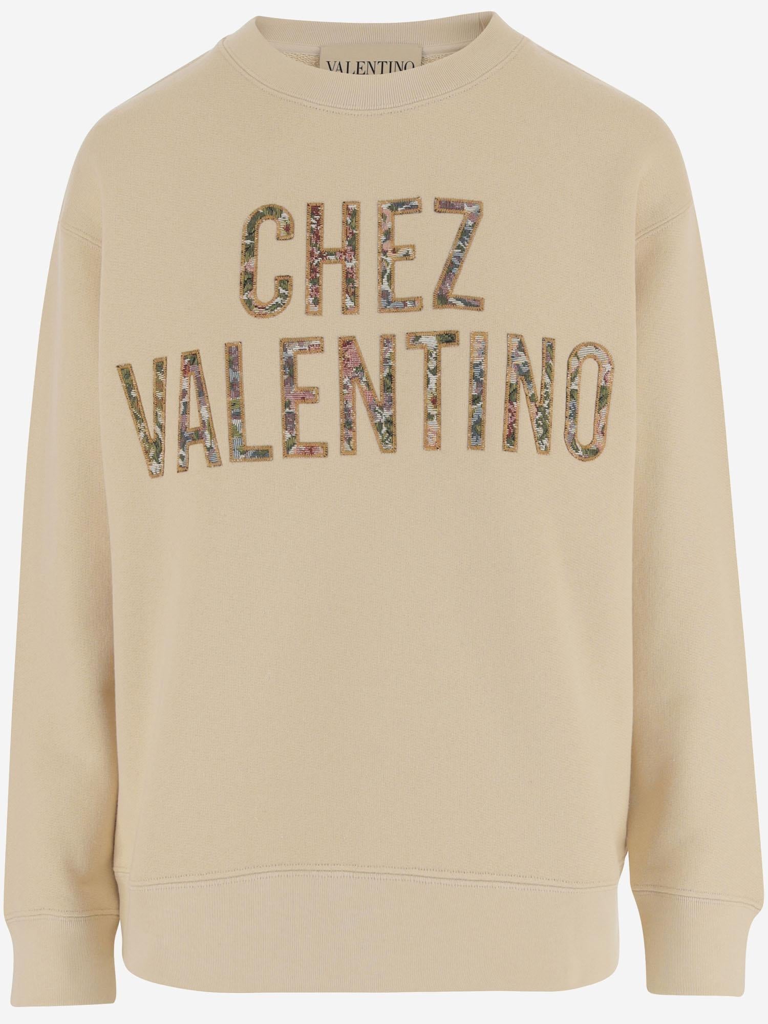 FELPA IN COTONE CON LOGO 8B3MF25F A4TET5 VALENTINO 