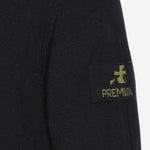 MAGLIONE CON CAPPUCCIO IN LANA MERINO PMG23 BLACK PREMIATA 