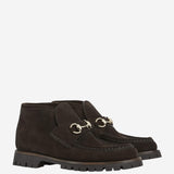 Stivaletti in pelle scamosciata con morsetto 764206 AADUN2042 GUCCI 