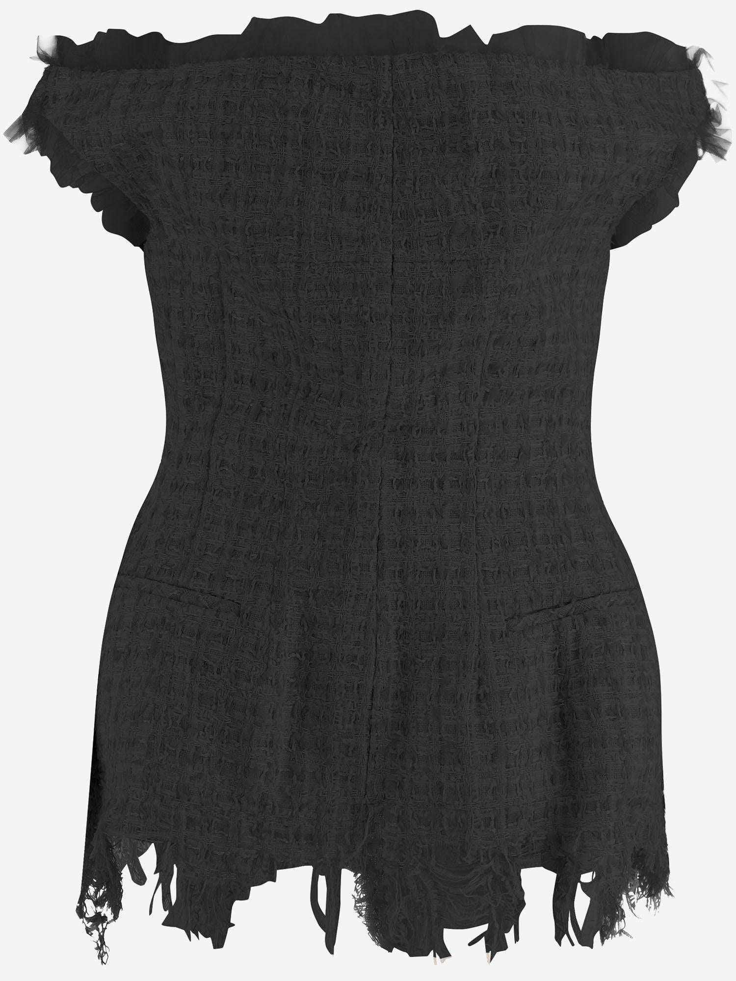 TOP OFF-SHOULDER CON ORLO SFILACCIATO MAT02T101 1 MATIERES FECALES 