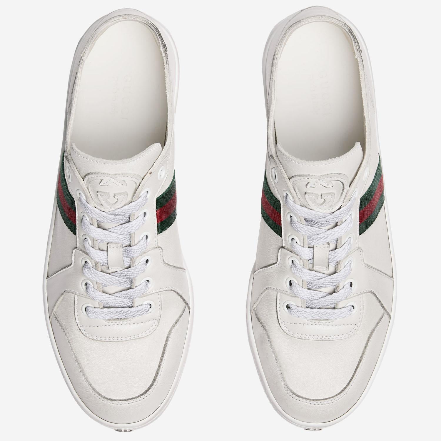 SNEAKERS IN PELLE CON DETTAGLIO WEB 865056 AAGFF9099 GUCCI 