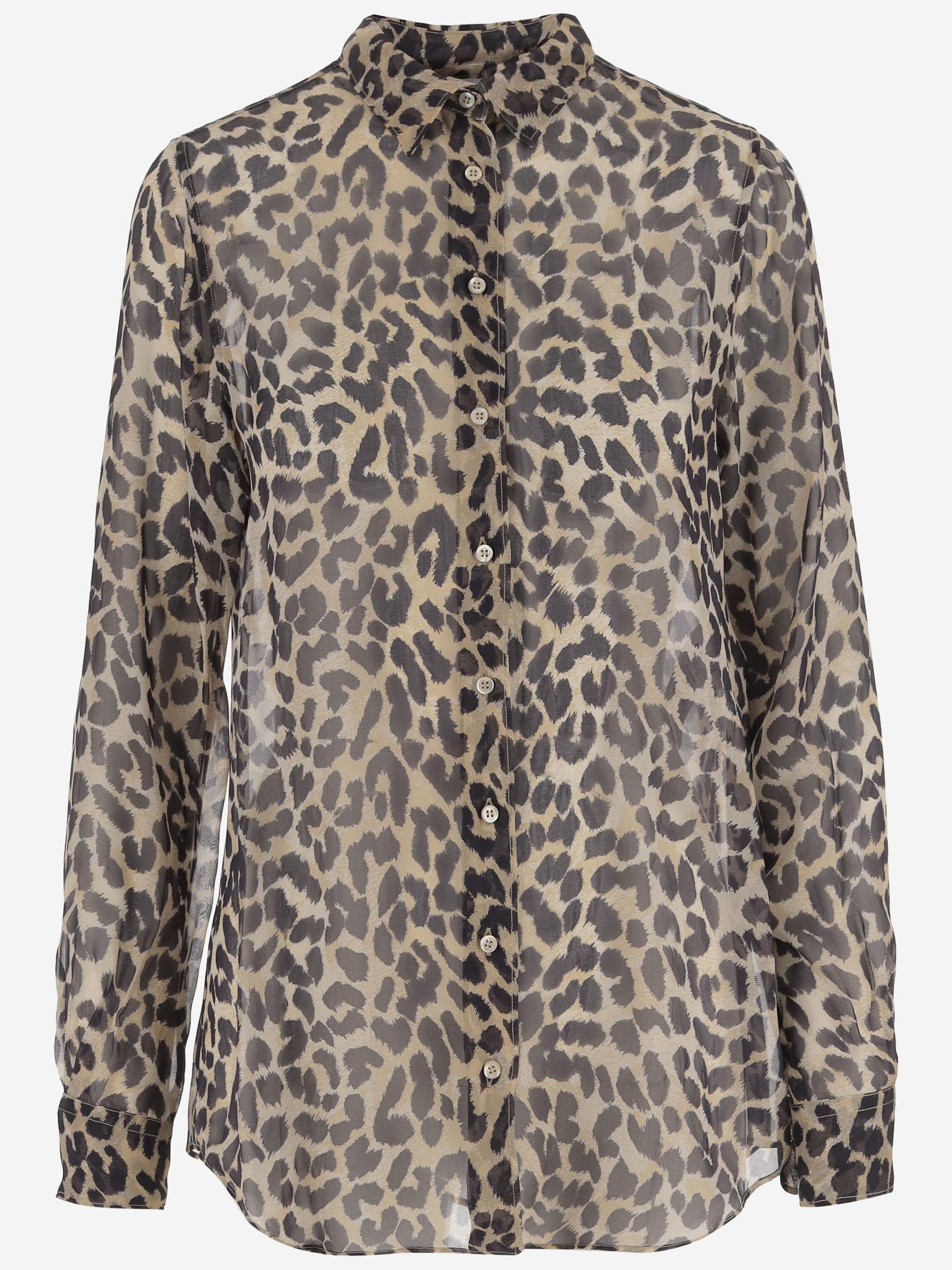 CAMICIA IN SETA CON MOTIVO LEOPADRATA 54406892 12111 ASPESI 
