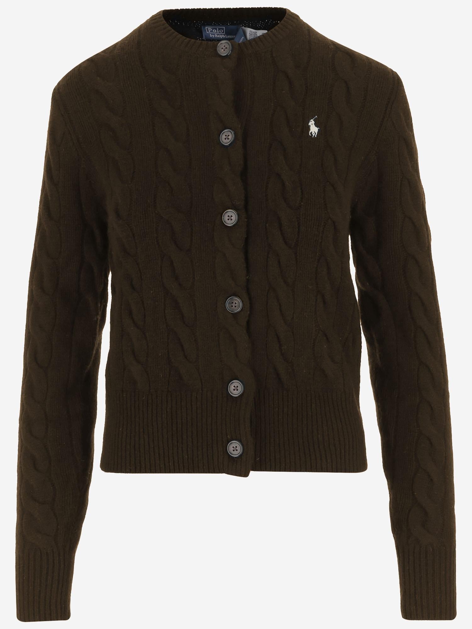 CARDIGAN IN LANA E CASHMERE CON LOGO 211972104 007 POLO RALPH LAUREN 