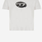 T-SHIRT IN COTONE CON LOGO IN PAILLETTES J02371 KYAUNK100 DIESEL KIDS 