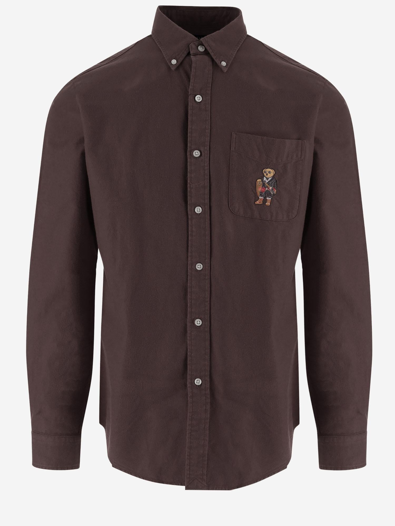 CAMICIA IN COTONE CON RICAMO POLO BEAR 710P00662 002 POLO RALPH LAUREN 