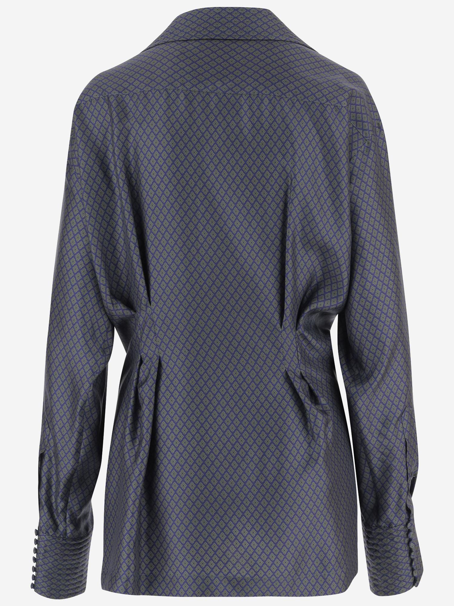 CAMICIA IN SETA CON DRAPPEGGIO FRONTALE 010781 2333509 DRIES VAN NOTEN 