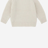 MAGLIONE IN LANA E ACRILICO CON BOTTONI SULLA SPALLA 25W074 ECRU 1+ IN THE FAMILY KIDS 