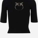 PULLOVER IN MISTO LANA A MANICHE CORTE CON LOGO 102017 A18MZ99 PINKO 