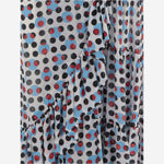 ABITO IN CUPRO A PORTAFOGLIO CON STAMPA A POIS 011062 3016505 DRIES VAN NOTEN 