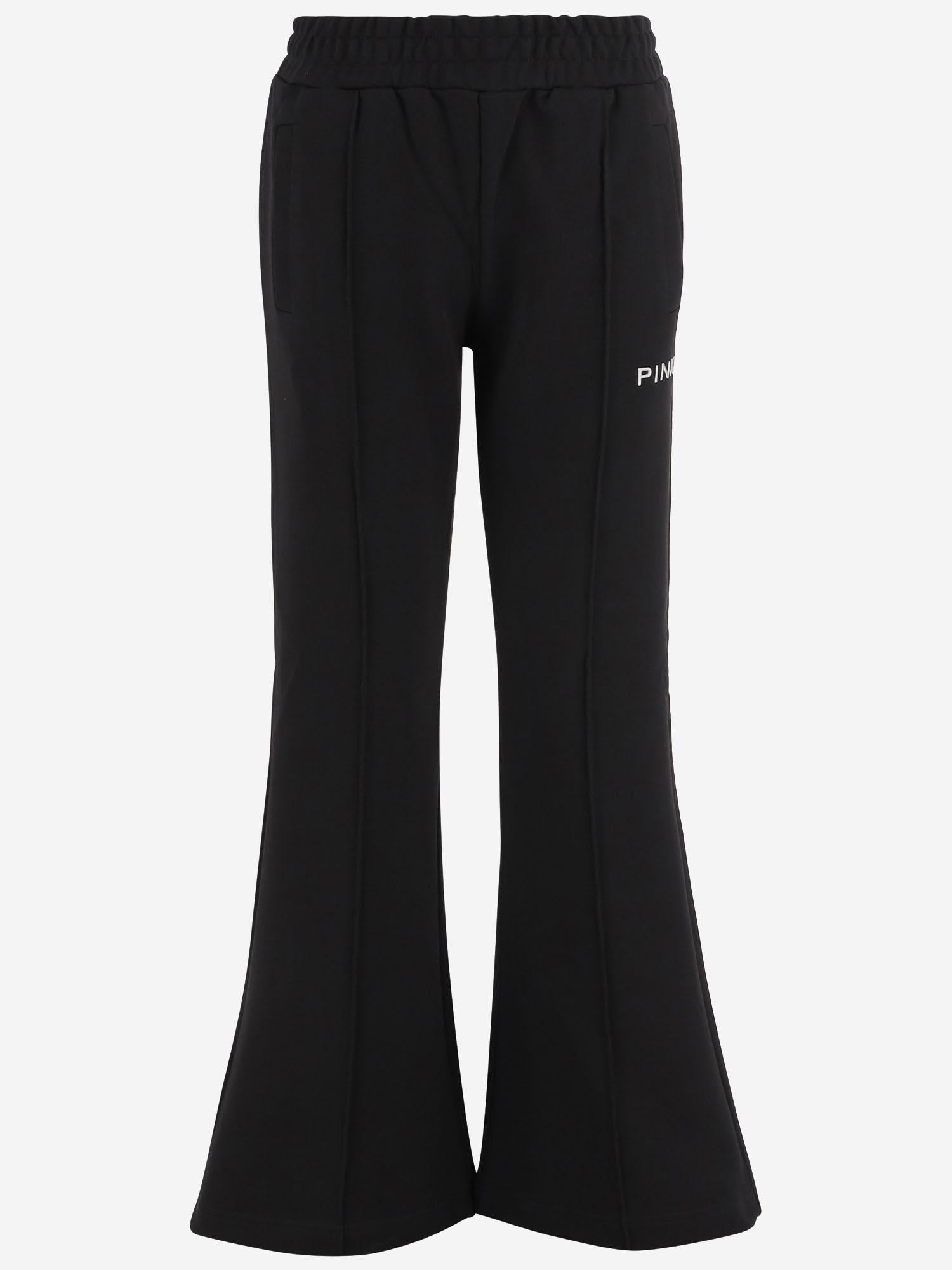 PANTALONI IN COTONE CON LOGO 105724 A2URZ99 PINKO 