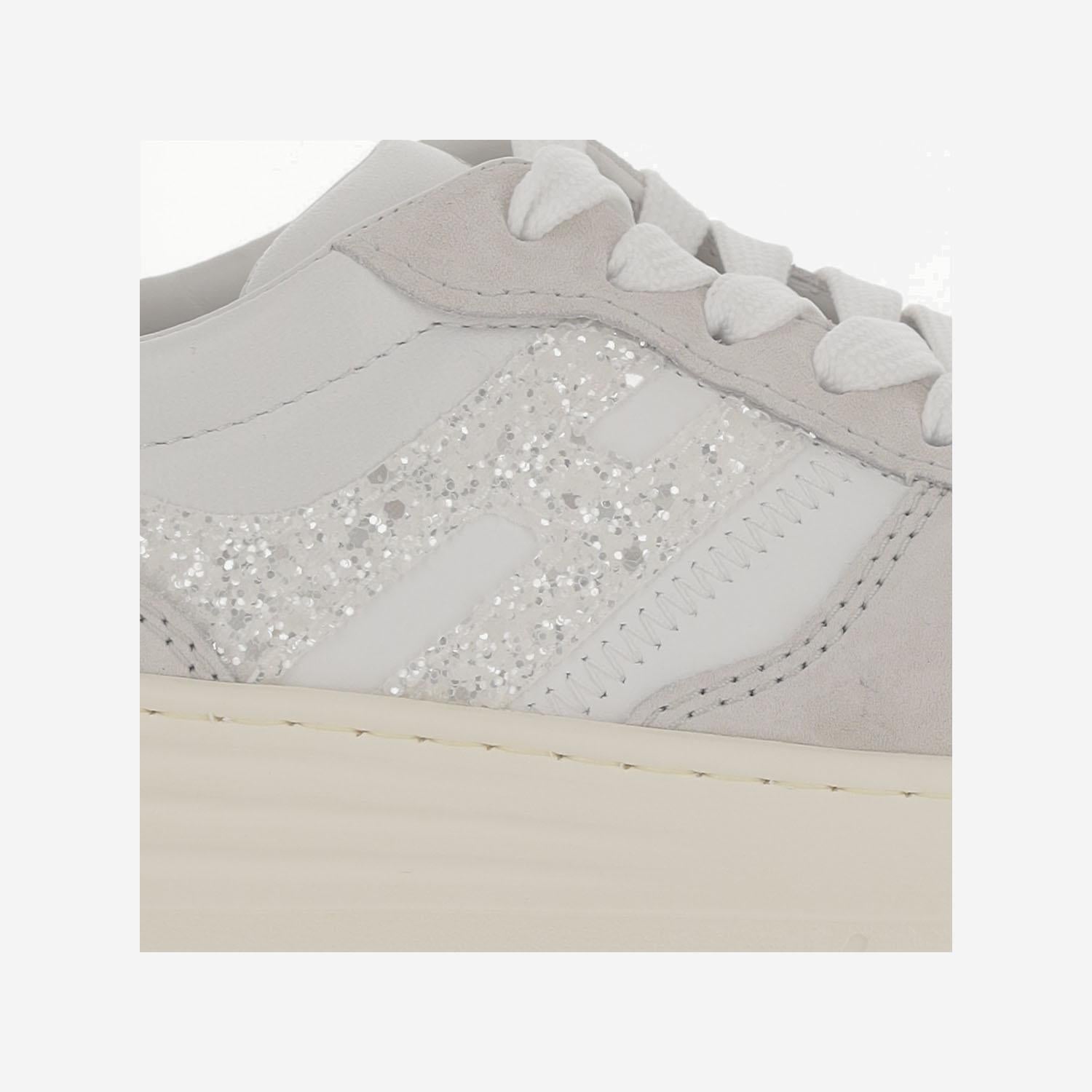 SNEAKERS IN PELLE CON LOGO GLITTER HXW6300FG50U4J B001 HOGAN 