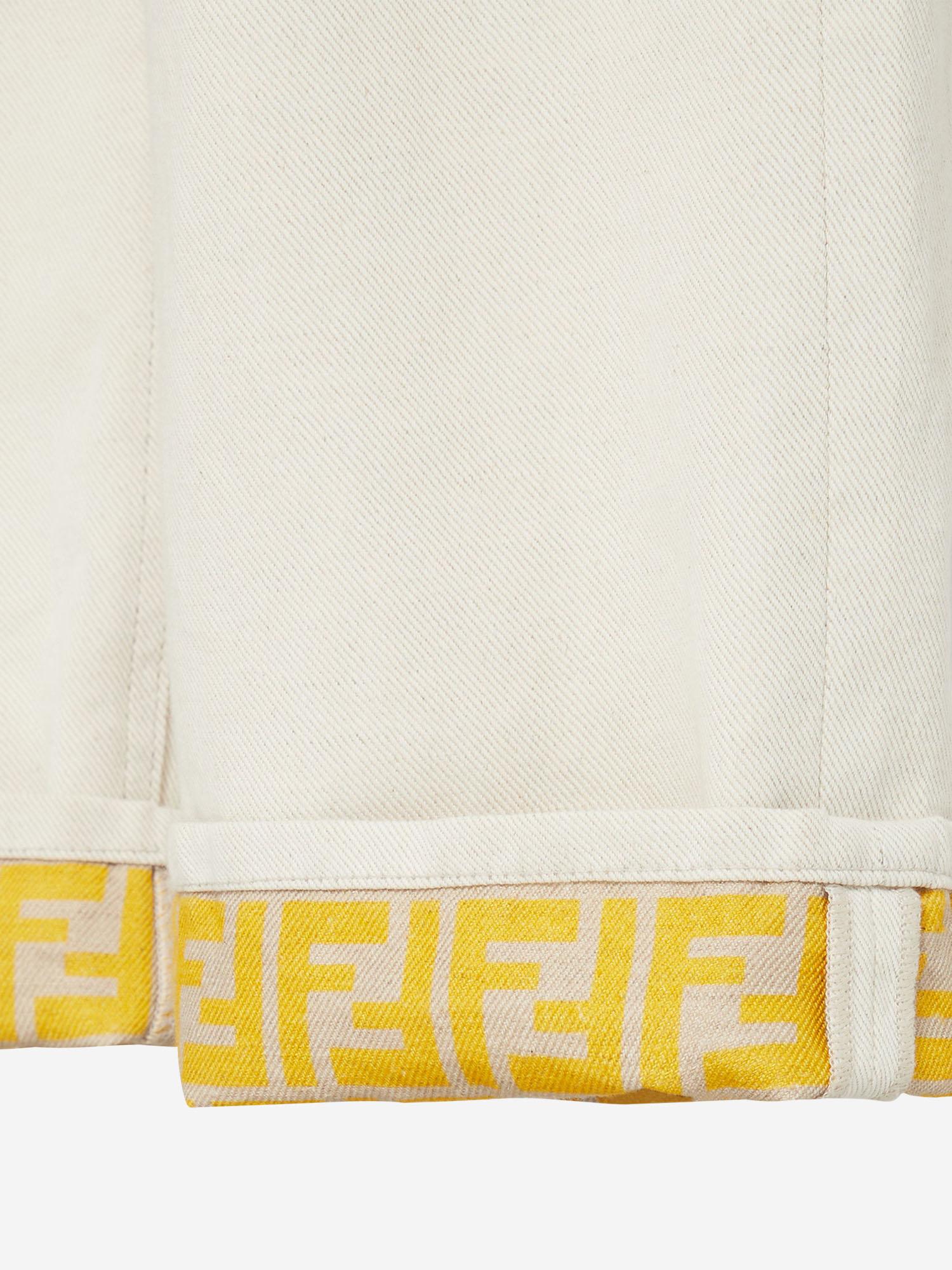 JEANS IN COTONE E LINO FLP882 AOHVF1W0T FENDI 