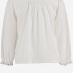 CAMICIA IN COTONE CON DETTAGLI RICAMATI W05GBLW00018 102 BONPOINT KIDS 