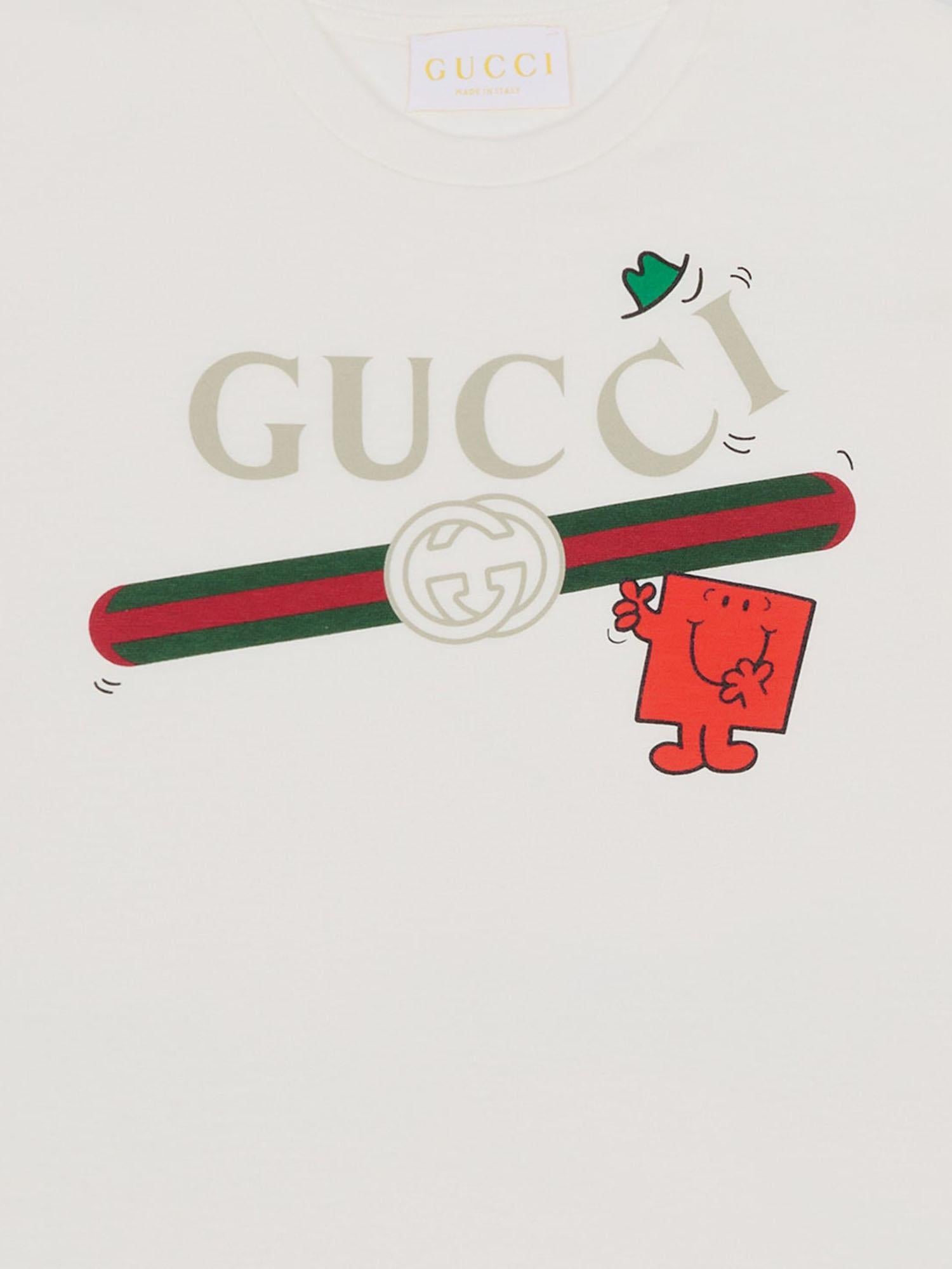 T-SHIRT IN COTONE CON STAMPA 837171 XJHPW9214 GUCCI KIDS 