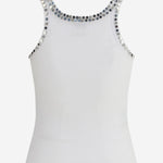 Top a costine con ricami gioiello 104109 A35YZ04 PINKO 