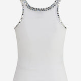 Top a costine con ricami gioiello 104109 A35YZ04 PINKO 