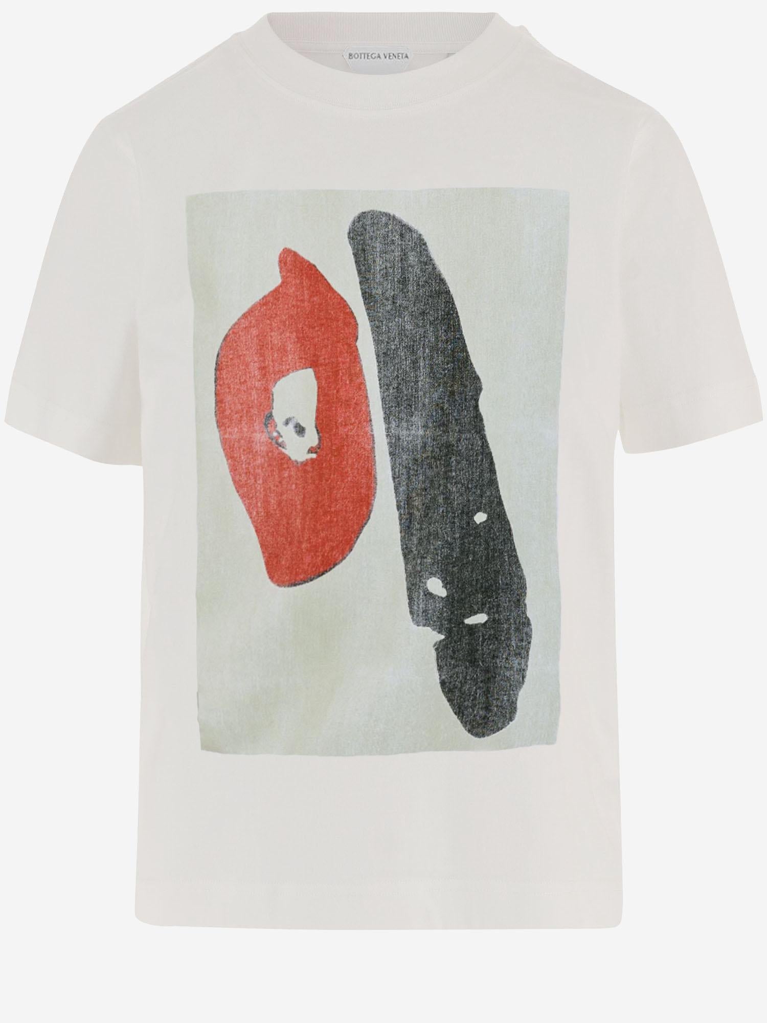 T-SHIRT IN COTONE CON STAMPA 864789 V6JW09000 BOTTEGA VENETA 