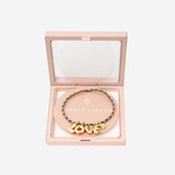 COLLANA IN TESSUTO E METALLO BUBBLELETTERSGOLDPLATED LOVE SORBET ISLAND 