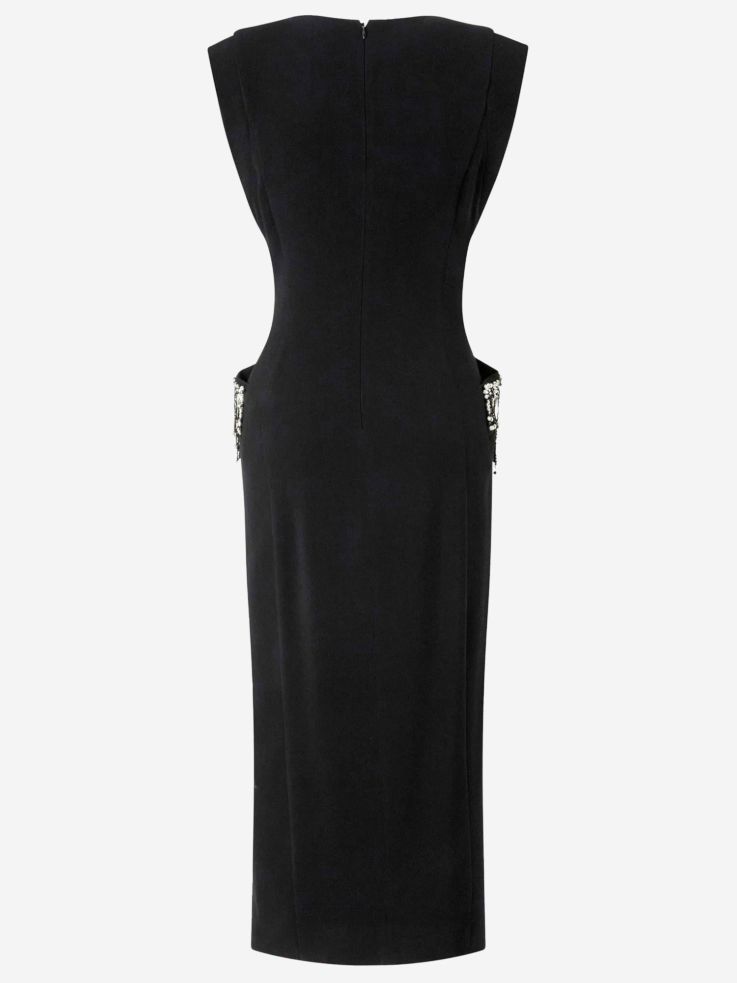 ABITO IN VISOCSA STRETCH CON RICAMO GIOIELLO 105753 A2Q2Z99 PINKO 