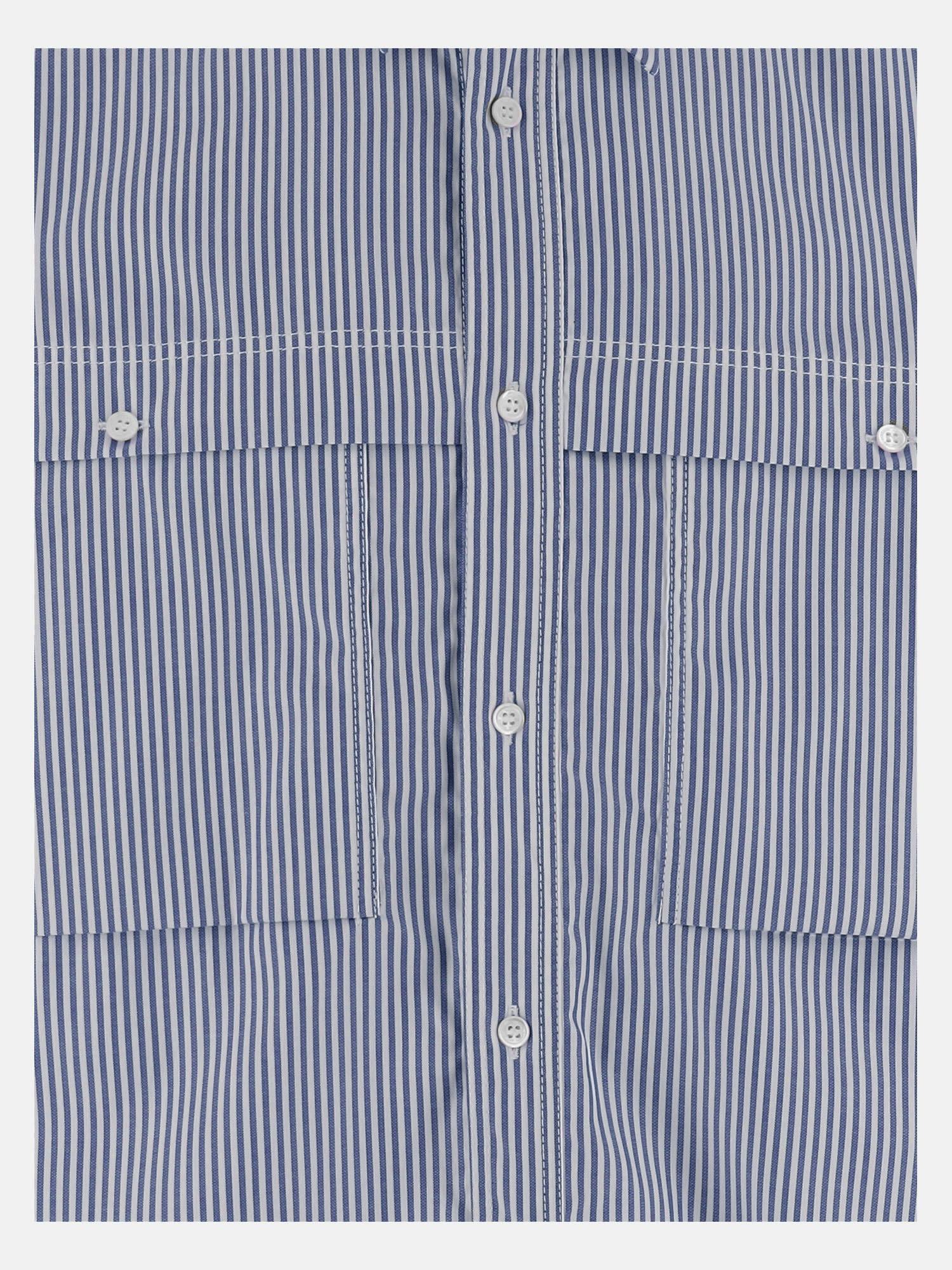 CAMICIA IN COTONE A RIGHE HQB011 1 HOMME 