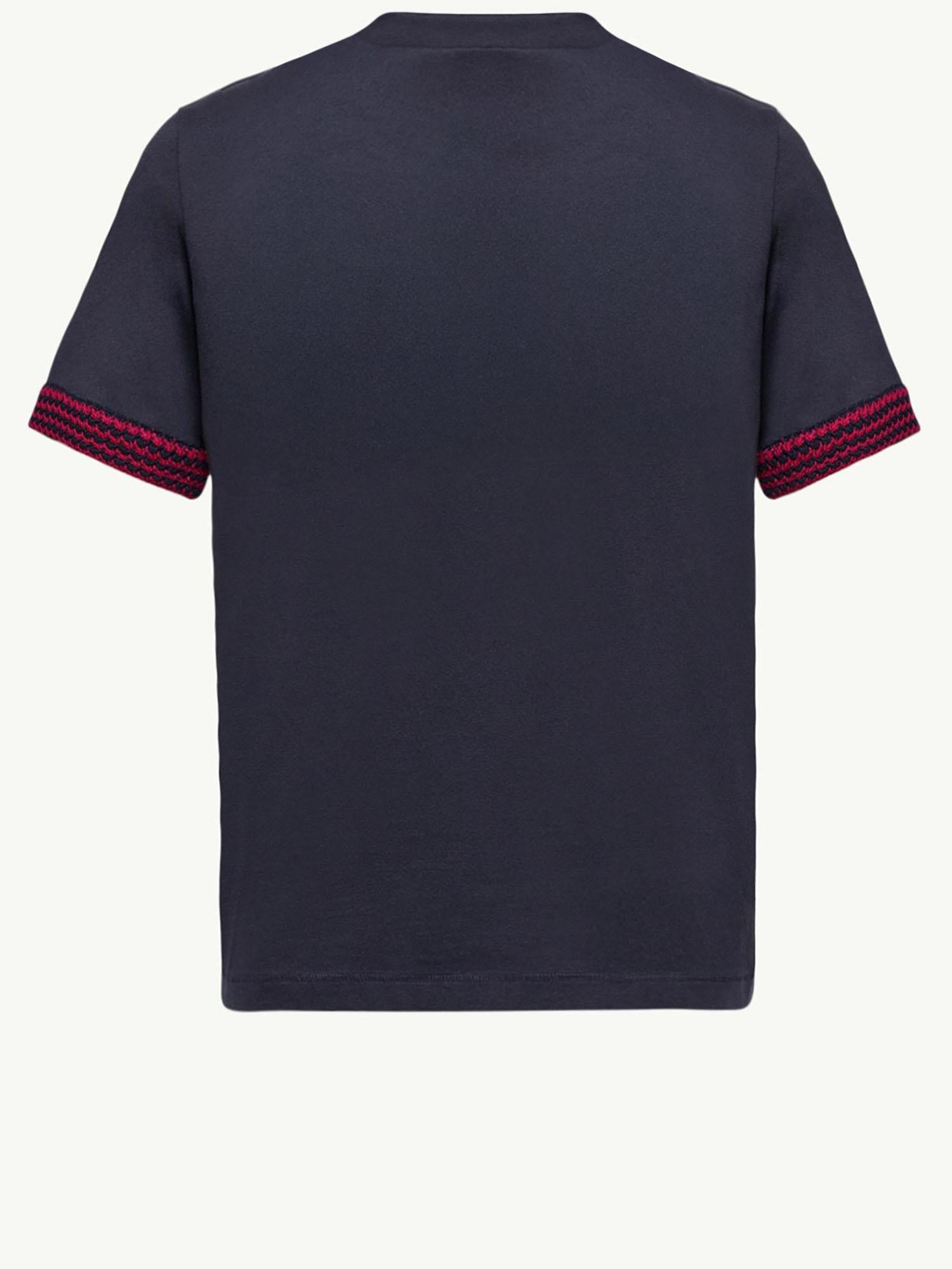 T-SHIRT IN COTONE CON DETTAGLI A CONTRASTO 8C00004 89AUO780 MONCLER 