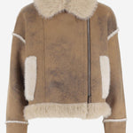 GIUBBOTTO IN NYLON CON BORDATURE IN PELLICCIA PZ121 SLV003 UNCOMMON 