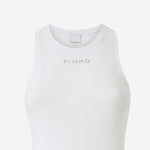 CANOTTA IN MAGLIA A COSTINE CON LOGO 100822 A2RCZ05 PINKO 