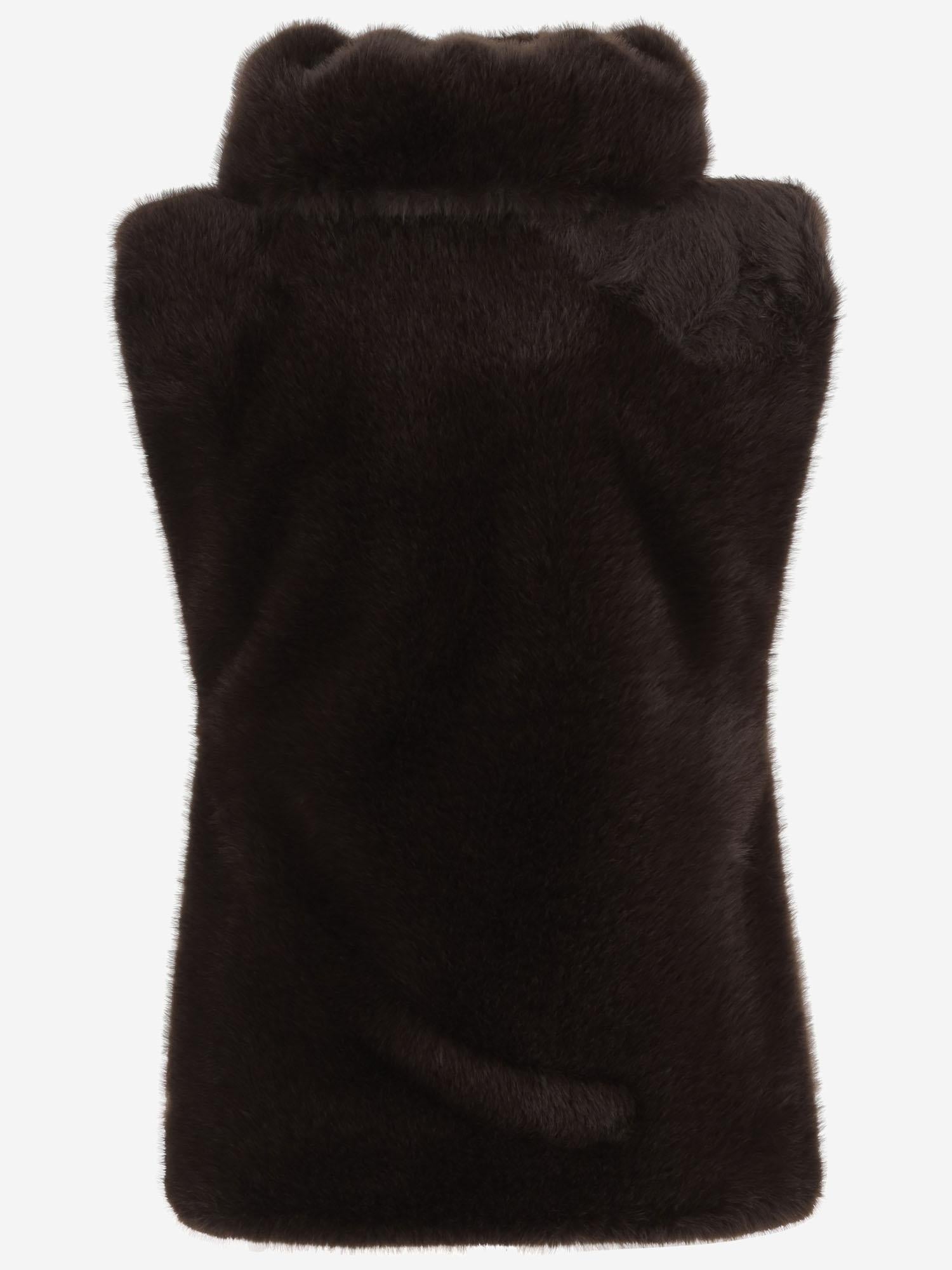 GILET IN PELLICCIA SINTETICA WJA23 FLT070080 DARKPARK 