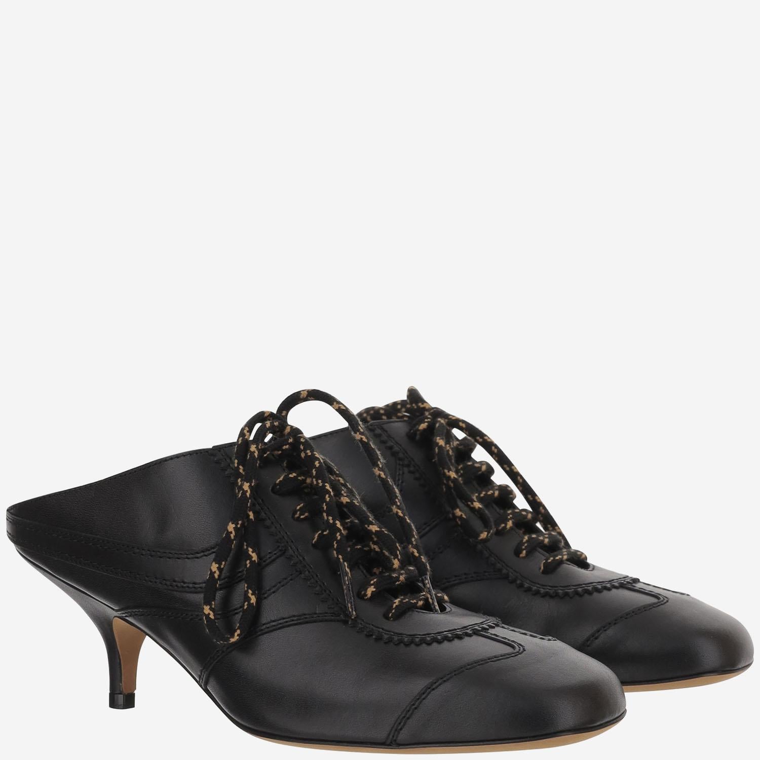 MULES CON TACCO IN PELLE 011740 102900 DRIES VAN NOTEN 