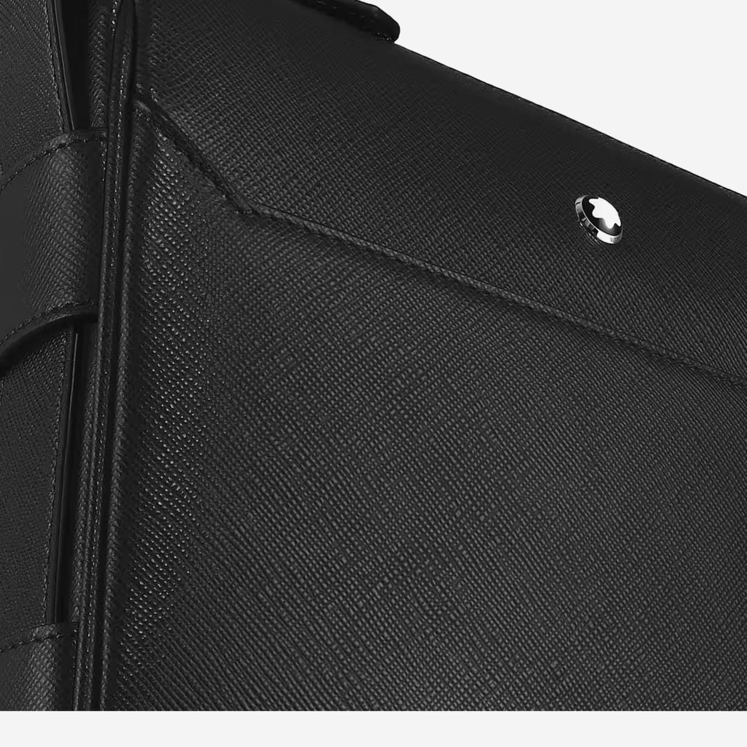 BORSA A TRACOLLA VERTICALE IN PELLE SARTORIALE 221560 BLACK MONTBLANC 