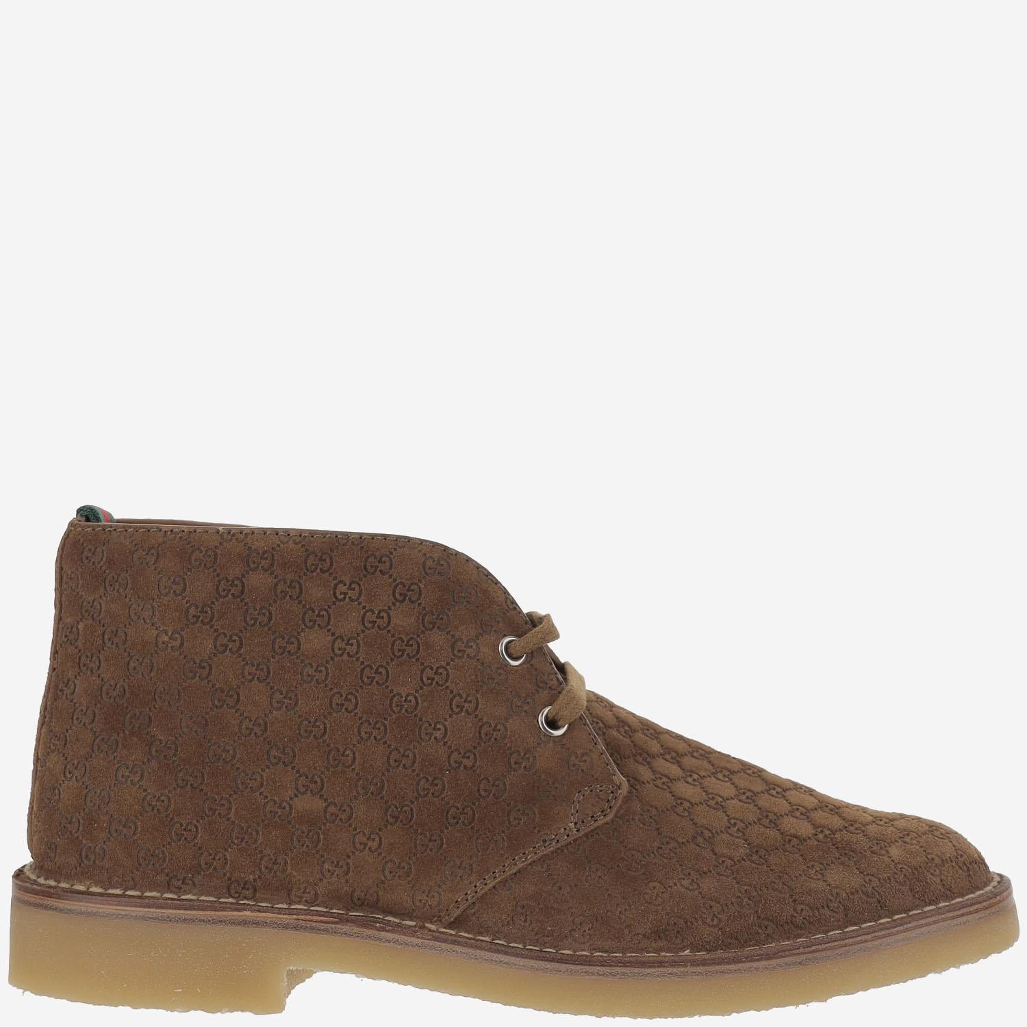 Stivaletti in pelle con dettaglio Web 831283 AAEYC2842 GUCCI 