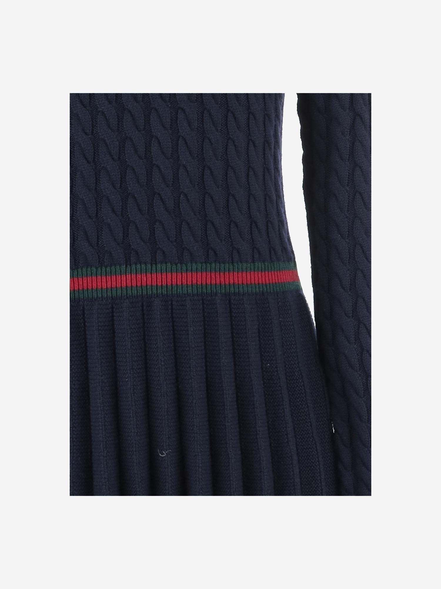 ABITO IN LANA CON DETTAGLIO WEB 828450 XKEZ44180 GUCCI KIDS 