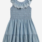 Abito Celeste  in cotone con mirtilli 312A11755 001 POLO RALPH LAUREN KIDS 