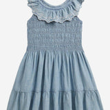 Abito Celeste  in cotone con mirtilli 312A11755 001 POLO RALPH LAUREN KIDS 